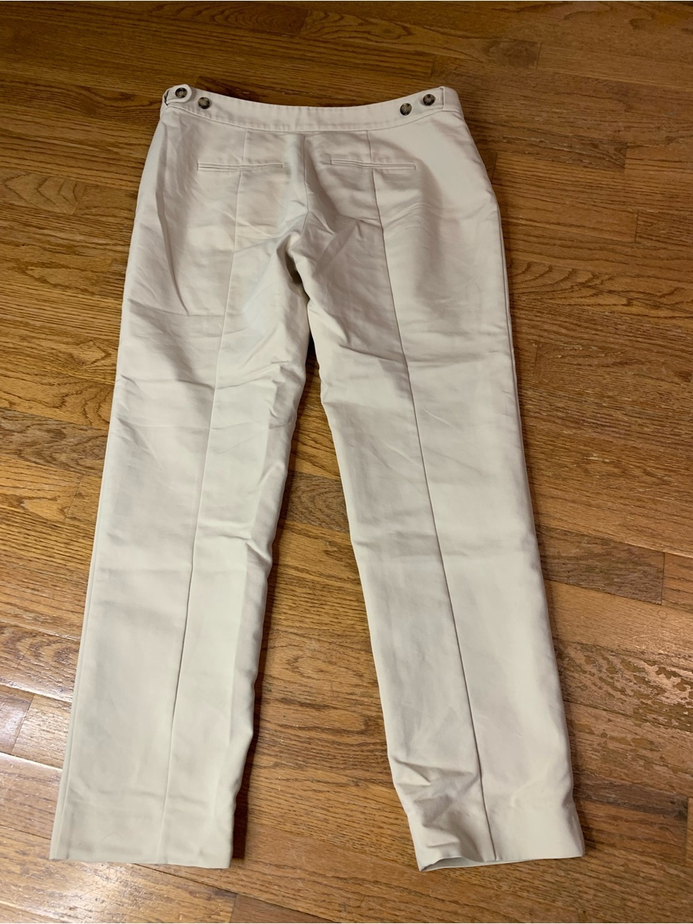 Ann Taylor Petite Beige Trousers Size 10P – Cotton Blend Stretch Dress Pants - Picture 4 of 8